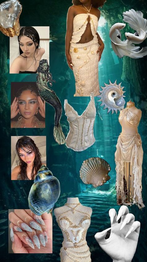 mermaid siren core halloween outfit inspiration underwater costume aesthetic Underwater Costume, Mermaid Halloween Outfit, Costume Aesthetic, Siren Costume, Siren Core, Mermaid Halloween Costumes, Halloween Duos, Mermaid Siren, Duo Costumes