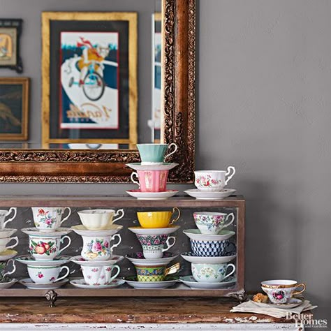 Tea Cup Storage, Jewerly Display, Tea Cup Display, Tea Display, Jewellery Storage Display, Jewerly Displays, Tea Cup Collection, Storage Display, Vintage Teacups