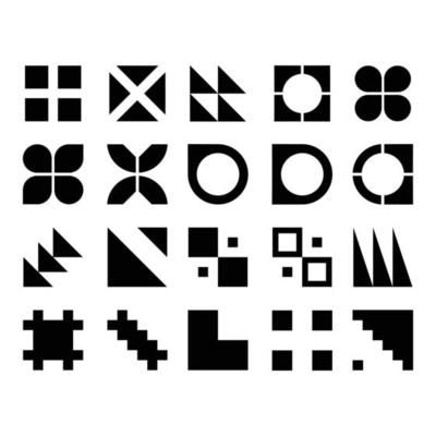 abstract geometric icon set collection in a simple style for element decoration. random shape of icon elements to create any design. 4677789 Vector Art at Vecteezy Geometric Icons, Icon Inspiration, Geometric Symbols, Graphic Motif, Geometric Logo, Triangle Design, Basic Shapes, Free Vectors, Images Photos