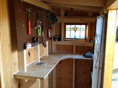 Small Shed Organization, Shed Organization Ideas, Small Shed, Workshop Shed, Storage Shed Organization, Build Your Own Shed, Lean To Shed, Shed Organization, Small Sheds