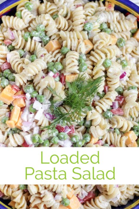 Easy Pasta Salad Recipes Few Ingredients, Loaded Pasta Salad, Easy Summer Pasta Salad, Loaded Pasta, Easy Summer Pasta, Mayo Pasta Salad Recipes, Deli Salads, The Best Pasta Salad, Salad For Summer