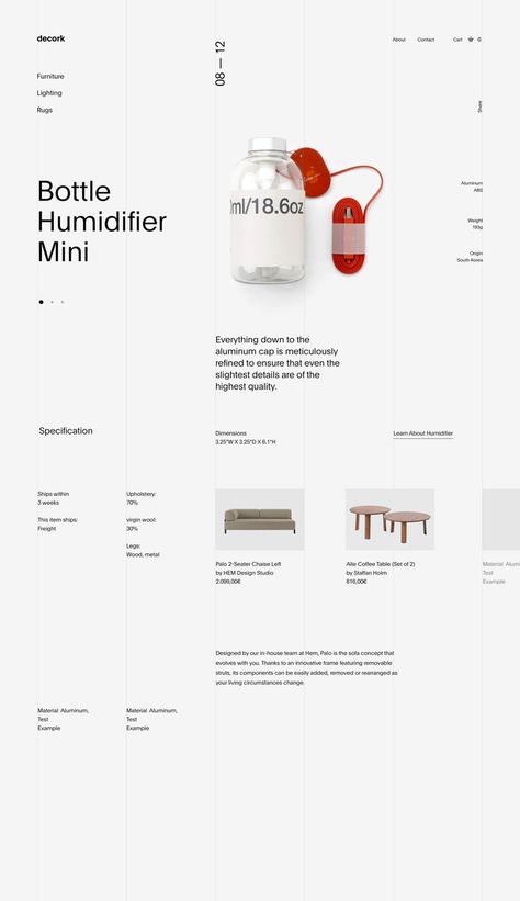 Decork minimal website design Single Page Website Design, Minimal Website Design, Minimal Website, Ui Design Mobile, Ui Ux 디자인, Web Design Mobile, 타이포그래피 포스터 디자인, Web Ui Design, Affinity Designer