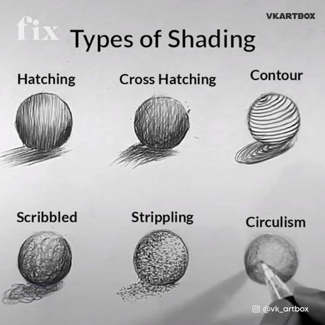 Fix Media - VK Artbox Drawings To Practice Shading, Pencil Art Drawings Shading Techniques, Sketching Shading Techniques, Drawing Hatching Shading Techniques, Hatching Drawing Technique, How To Practice Shading, Pencil Hatching Techniques, Ink Shading Techniques, How To Shade Pencil Drawings