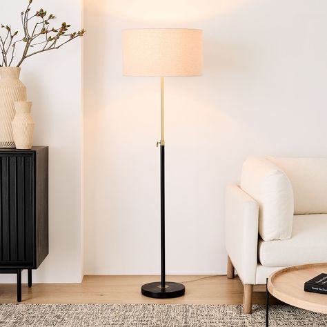 West Elm Telescoping Floor Lamp, West Elm Floor Lamp, Modern Standing Lamps, Club Lighting, Tower Light, Tree Lamp, Smart Bulbs, Floor Lamp Shades, Adjustable Floor Lamp