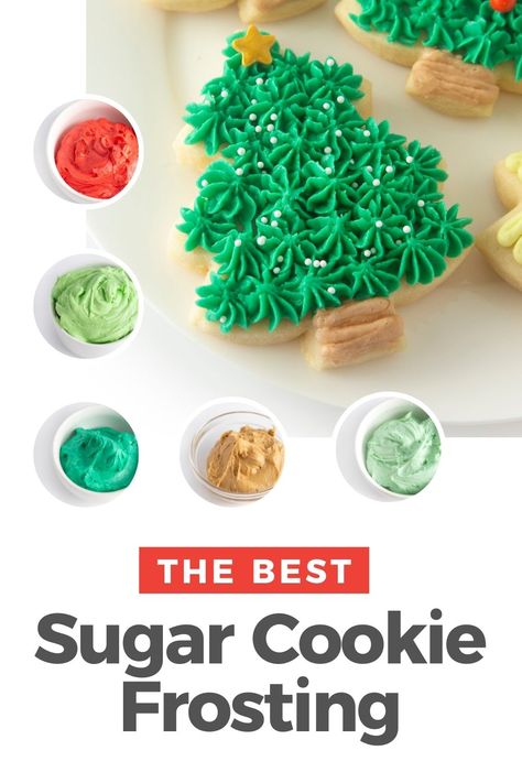 Stackable Frosting For Sugar Cookies, Cutout Cookies Frosting, Cut Out Cookie Frosting, Pastries Board, Best Sugar Cookie Frosting, Easy Christmas Cookies Decorating, Decorator Frosting Recipe, Sugar Cookie Frosting Recipe, Christmas Cookie Icing