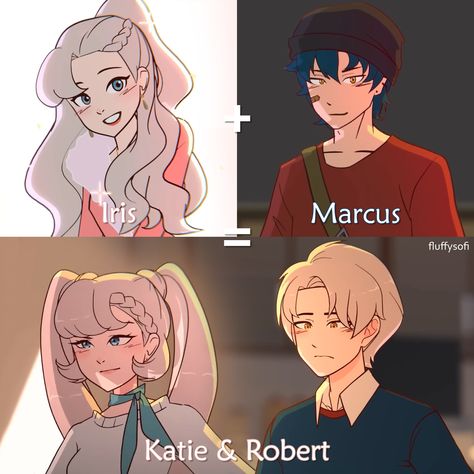 ♡♡♡ | Episodes: "No one has seen my real face" (Iris & Marcus) and "My Dad Have A Bank" (Katie & Robert). Msa Characters Couple, Msa Marcus, Marcus Msa, Iris Msa, My Animated Story, Msa Edit, Mom Characters, Msa Characters, Besties Pictures