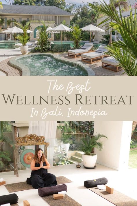 The Best Wellness Retreat in Bali, Indonesia Palm Tree House, Southeast Asia Backpacking, Bali Yoga Retreat, Bali Retreat, Best Yoga Retreats, Fitness Retreat, Bali Travel Guide, Yoga Wellness, Wellness Activities