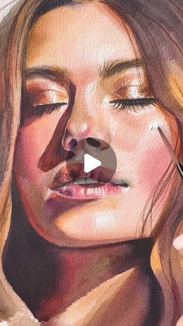 Watercolour Painting Portrait Faces, Water Colour Art Inspiration, Watercolor Art Portrait, Watercolour People, Paint Sketches, Watercolor Portrait Tutorial, Portrait Painting Tutorial, Katie Melua, Watercolor Art Face