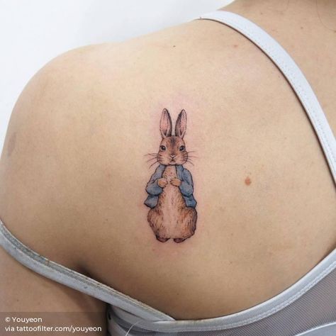 Peter Rabbit Tattoos, Artwork Tattoo, Rabbit Tattoo, Cute Tats, Bunny Tattoos, Explore Tattoo, Rabbit Tattoos, Rabbit Pattern, Cartoon Tattoos