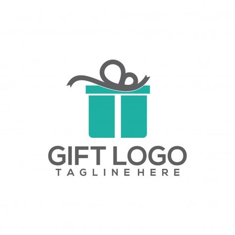 Gift logo | Premium Vector #Freepik #vector #background #logo #ribbon #business Chilli Branding, Gift Logo Design Ideas, Gift Shop Logo Design, Gift Logo Design, Gift Box Logo, Gift Shop Logo, Logo Pencil, Flowers Logo, Art Business Cards