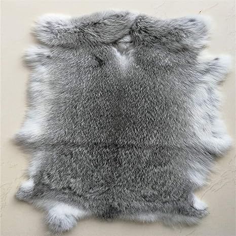 Amazon.com: Natural Grey Rabbit Fur Pelt (10" by 14" with Sewing Quality Leather) - Soft Professionally Tanned 1PCS Fur Pelt, Grey Rabbit, Rabbit Fur, Crafts Sewing, Amazon Art, Taxidermy, Christmas Santa, Santa Hat, New Yorker