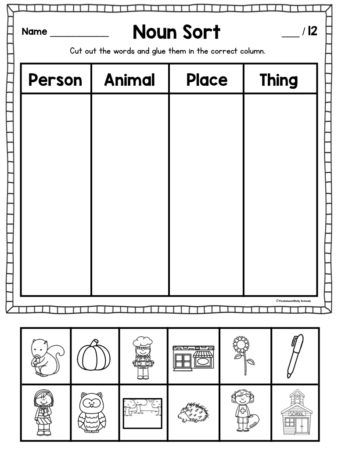 These noun activities for first grade will keep your students engaged with games, pocket chart sorting activities, noun anchor charts and more. Nouns Activity For First Grade, 1st Grade Noun Worksheet, Noun Games 1st Grade, Sorting Nouns Worksheet, Kindergarten Noun Activities, Nouns Activities For First Grade, Noun Sorting Worksheet, Noun Activities For Kindergarten, Noun Worksheet For Kindergarten