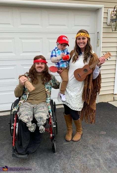 Lieutenant Dan, Forrest Gump, and Jenny Costume Jenny Forrest Gump Costume, Forrest Gump And Jenny Costume, Forrest Gump Halloween Costume, Literary Costumes, Lt Dan, Forrest Gump Costume, Lieutenant Dan, Mom Halloween Costumes, Clever Costumes