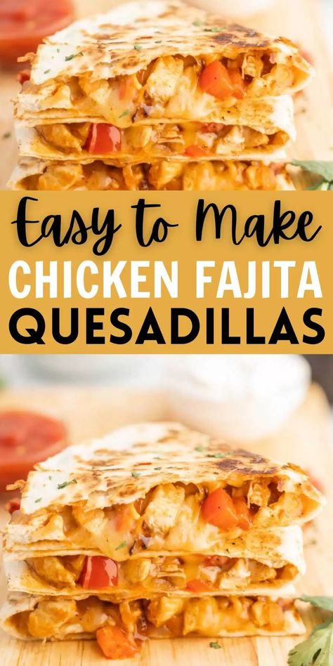 Blackstone Chicken Fajita Quesadillas, Fajita Quesadilla Recipe Chicken, Blackstone Chicken Quesadillas, Recipes With Chicken Fajita Meat, Fahijatas Recipe, Chicken Fajitas Skillet, Fajita Quesadilla Recipe, Chicken Fajita Quesadilla, Chicken Fajita Quesadillas