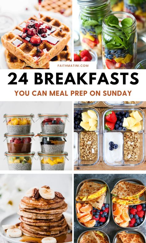 24 Best Healthy Breakfasts You Can Meal Prep - Faith Matini Healthy Breakfast Meal Prep, Breakfast Prep, Healthy Lunch Meal Prep, Make Breakfast, Easy Healthy Meal Prep, Healthy Breakfasts, Egg Muffins, Breakfast Meal Prep, Lunch Meal Prep