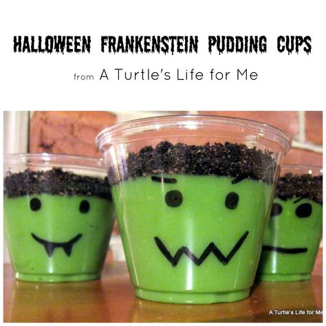 Halloween Food Crafts, Halloween Treats To Make, Postres Halloween, Recetas Halloween, Easy Halloween Party, Kid Friendly Halloween, Pudding Cups, Preschool Snacks, Adornos Halloween