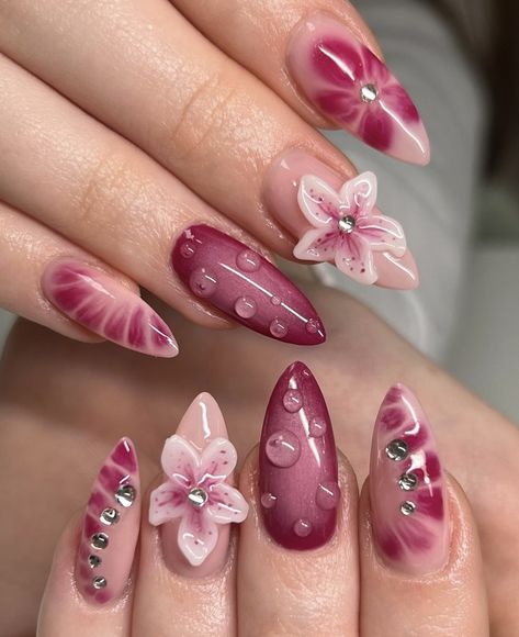 3d Flower Nails, Nagel Tips, Girly Acrylic Nails, Nail Designs Spring, Nail Accessories, 3d Nails, Flower Nails, Cute Acrylic Nails, Fake Nails