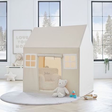 Modern Playroom, West Elm Kids, Teepee Kids, Stylish Curtains, Playroom Furniture, Convertible Crib, Upholstered Storage, Kids' Bed, Pottery Barn Teen