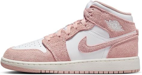 Amazon.com | Air Jordan 1 Mid SE Big Kids' Shoes (FN7432-161, White/Sail/Legend Pink) Size 6.5 | Basketball Air Jordan 1 Mid Gs, Pink Jordans, Air Jordan 1 Mid Se, Stadium Goods, Air Jordan 1 Mid, Pink Shoes, Jordan 1 Mid, Air Jordan 1, Jordan Shoes