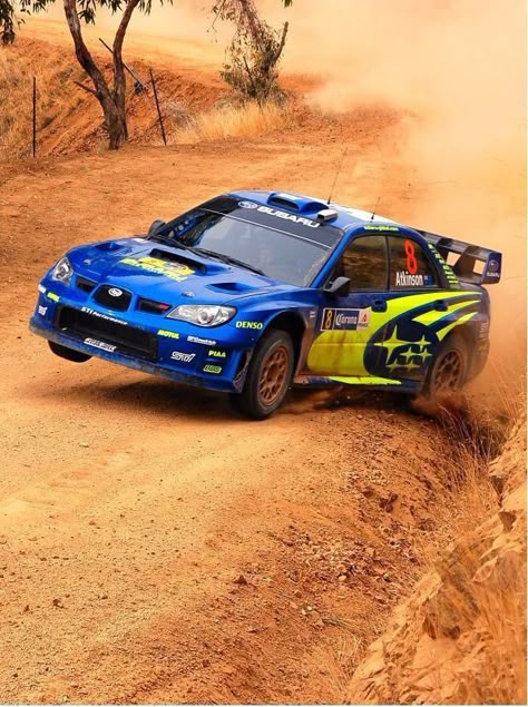 Rally Car, Subaru, Road, Blue