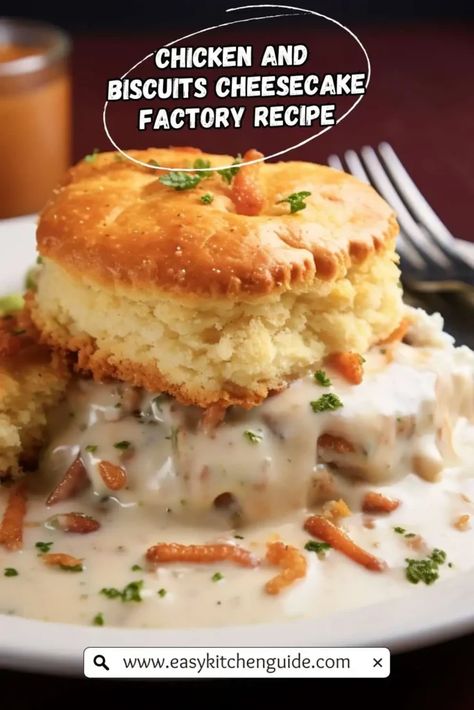 Chicken And Biscuits Cheesecake Factory, Cheesecake Factory Chicken And Biscuits, Cheesecake Factory Original Cheesecake Recipe, Copycat Cheesecake Factory Recipes, Chicken Cheesecake, Cheesecake Factory Copycat Recipes, Roadhouse Recipes, Cheesecake Factory Chicken, Cheesecake Factory Recipe