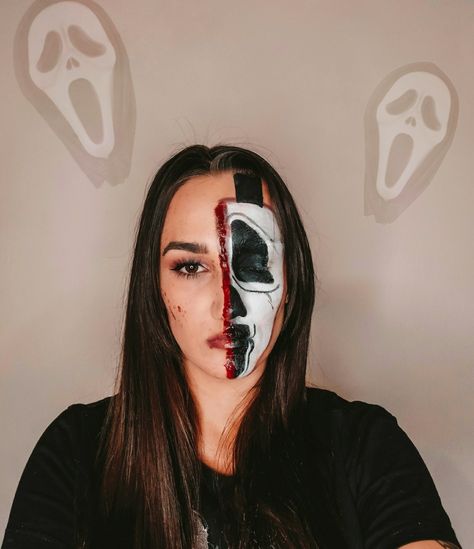 Makeup, halloween, girl, scary, scary make-up, scream, sfx makeup, makeupartist Scream 6, Special Effects Makeup, Halloween Make Up, Halloween Make, Special Effects, Halloween Makeup, Scream, Face Paint, Carnival Face Paint