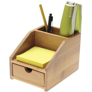 Luminaria Diy, Stationery Desk, Golden Bamboo, Desk Organiser, Wooden Desk Organizer, Pen Pot, Bamboo Bar, Desk Stationery, Desk Organizer Set