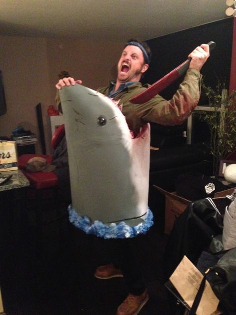 /Film  reader Donavon S’s Jaws halloween costume Jaws Halloween, Halloween Party Decorations Diy, Halloween Decorations Indoor Scary, Penn Jillette, Jaws Shark, Do It Yourself Decoration, Brad Bird, Shark Costume, Scary Halloween Decorations Diy