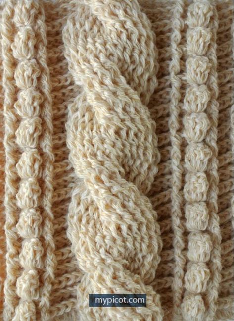 How to crochet the Cable stitch (video tutorial & diagram) Fancy Crochet Blanket, Crochet Cable Pattern, Crochet Cables Pattern, Crochet Cables, Crochet Cable Stitch, Crochet Cable, Cable Pattern, Learn How To Crochet, Cable Stitch