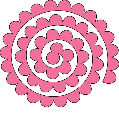 Uncinetto Zig Zag, Felt Flower Template, Rose Template, Paper Rose Template, Rolled Paper Flowers, Paper Flower Patterns, Felt Flowers Diy, Idee Cricut, Desain Quilling