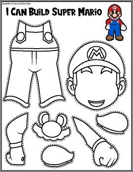 Mario Brothers Printables, Super Mario Bros Funny, Mario Birthday Coloring Pages, Mario Bros Arts And Crafts, Mario Mask Printable, Easy Mario Crafts, Mario Party Mini Games Diy, Mario Birthday Party Crafts, Super Mario Cutouts