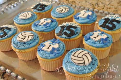 Volleyball cupcakes #cupcakes #volleyball #sports #volleyballcupcakes #girly #cute Minions, Volleyball Cupcakes Ideas, Volleyball Cake Ideas, Volleyball Birthday Party Ideas, Volleyball Cupcakes, Volleyball Decorations, Volleyball Cookies, Volleyball Birthday Party, Volleyball Birthday