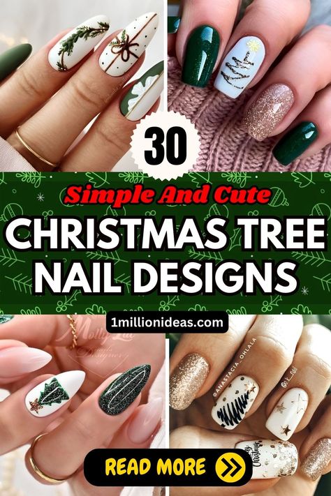 Christmas Tree Nail Designs Tree Nail Designs, Christmas Tree Nail Designs, Professional Nail Designs, Christmas Tree Nail Art, Tree Nail Art, Christmas Tree Nails, Tree Nails, Colors For Dark Skin, Holiday Nail Designs