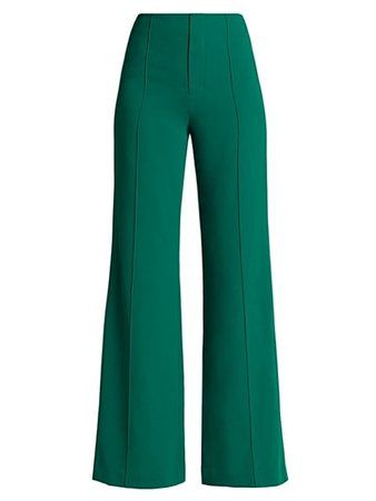 green Outfit | ShopLook Teal Pants, Clothing Pattern Design, Creative T Shirt Design, High Waist Wide Leg Pants, Green Outfit, Dark Teal, Alice Olivia, Clothing Patterns, Chic Outfits