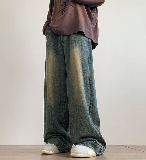 New drop just landed! 🚀 Say hello to our street wear Y2K washed baggy jeans, the perfect blend of style and comfort for both men and women. Want to know how to style these long baggy jeans? Check out the video! Pair them with a graphic tee and fresh kicks for a casual vibe, or dress them up with a sleek jacket. Perfect for any occasion, these jeans are your new wardrobe staple. Grab yours today and elevate your streetwear game! 🔥👖 #StreetwearFashion #BaggyJeans #UnisexStyle #FashionForward ... Streetwear Fashion Casual, Baggy Straight Jeans, Mens Cargo Trousers, Denim Decor, Dockers Pants, Streetwear Mode, Oversized Streetwear, Carhartt Pants, Jean Vintage