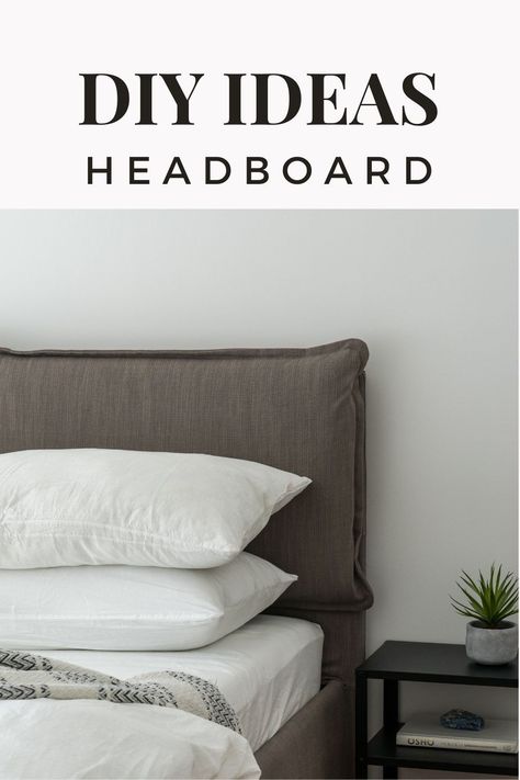 Craft a custom-made headboard using simple materials like wood and thick fabric that you can find at any local fabric store. #headboards #diyheadboardideas #headboardideas #pallets #bedroomdecor Flooring Headboard Diy, Adding Fabric To Wood Headboard, Diy Headboard Cover Ideas, Diy Cloth Headboard, Peel And Stick Headboard Ideas, Faux Headboard Diy, Shutter Headboard Ideas, Temporary Headboard, Diy Headboards Ideas