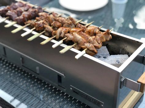 Yakatori Grill, Yakitori Grill, Japanese Yakitori, Hibachi Grill, Barbecue Pit, Bbq Table, Country Chicken, Fire Cooking, Organic Chicken