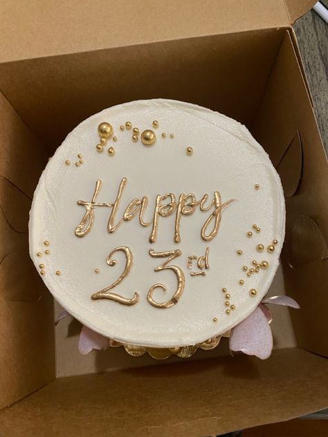 Birthday Cake Ideas 23 Years, 23rd Birthday Cake Aesthetic, Cakes For 23rd Birthday Girl, Hello 23 Birthday Cake, Golden Year Birthday Cake, Cake For 23rd Birthday, 23rd Birthday Ideas For Women, Birthday Cake For Women Aesthetic, 23rd Birthday Cake For Her