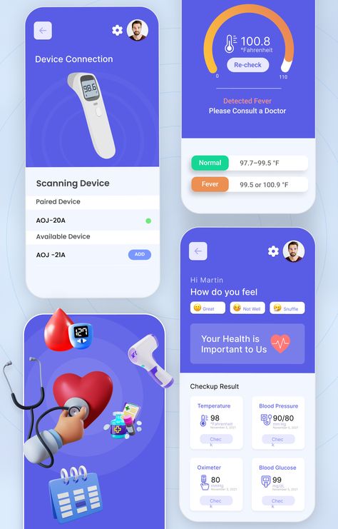 Remote Patient Monitoring, Telemedicine Design, Creative App Design, Drone App, Ui Ux 디자인, Medical App, Mobile App Design Inspiration, App Interface Design, App Layout