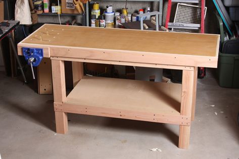 Article Image Simple Workbench Plans, Workbench Plan, Workbench Designs, Workbench Plans Diy, Woodworking Bench Plans, Assembly Table, Diy Workbench, Workbench Plans, Small Woodworking Projects