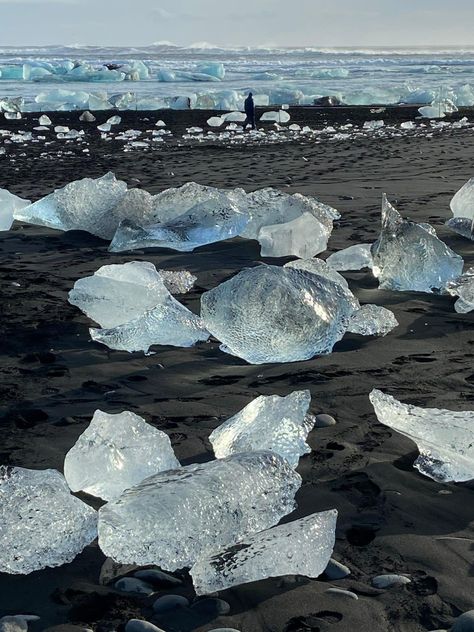 Diamond Beach Iceland, Iceland Facts, Iceland Nature, Iceland Winter, Iceland Vacation, Iceland Travel Guide, Diamond Beach, Unique Beach, Black Sand Beach