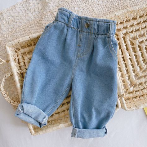 Baby Boy (0-24M) – MiniOlie Baby Jeans, Casual Denim Pants, New Baby Boys, Baby Pants, Light Blue Jeans, Jeans Kids, Trouser Style, Kids Pants, Boys Jeans