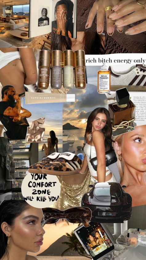 vanilla girl moodbard | gold girl | gold moodboard | vanilla moodboard | Gold Moodboard, Jewelry Moodboard, Vision Collage, Girls Cuts, Magazine Collage, Nyc Girl, Vision Board Manifestation, Gold Girl, Manifestation Board