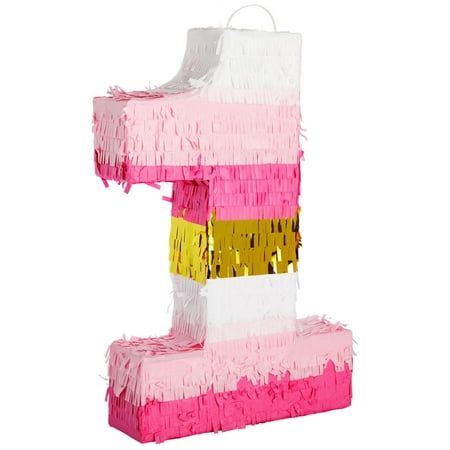 Item Description Celebrate your little girl's 1st birthday in style with our 1st birthday decorations! The perfect addition to any princess-themed party, this pinata is sure to add a touch of sparkle and excitement to your daughter's special day. Measuring 16.5x11 inches, our pinata is small yet sturdy, making it the ideal size for little hands to hold and participate in the fun. Its compact design ensures that it's easy to display on your dining or dessert table or hang from a tree, roof or rai Number 1 Pinata, 1 Pinata, 1st Birthday Party Decorations, Princess Theme Party, 1st Birthday Decorations, Fun Party Games, Baby 1st Birthday, Birthday Numbers