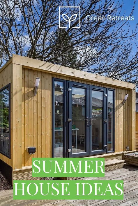 Summer House Layout, Summer House Ideas, Large Summer House, Insulated Garden Room, Summer House Garden, Summer Houses, Garden Rooms, What To Use, Planning Permission