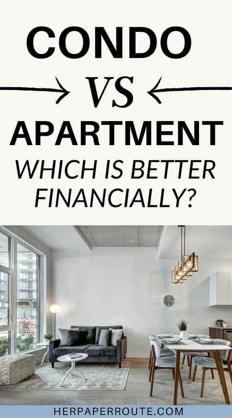 Maybe you’re in the market for a place to live, but you aren’t ready to commit to something too large yet. A condo or apartment can be the perfect thing. But as far as condo vs apartment goes, which one makes better financial sense? What are the things you should be aware of about each one? Find out if a condo or apartment is better for you. One Bedroom Condo, Wealth Planning, Condo Renovation, Buying A Condo, Place To Live, No Money, Financial Tips, Be Aware, Condo Rental