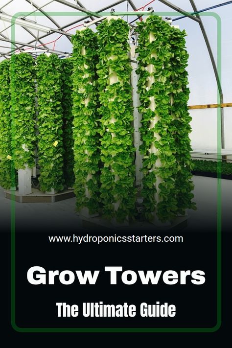 Grow Tower Tower Garden Diy, Hydroponic Tower, Grow Tower, Hydroponic Lettuce, Hydroponics Diy, Aquaponic Gardening, Vertical Gardening, Drip Irrigation System, Tower Garden