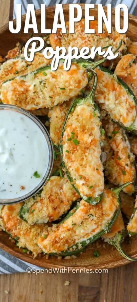 Stuffed Jalapenos Cream Cheese, Stuffed Jalapeno Peppers Cream Cheese, Jalapeno Appetizers, Smoked Jalapeno Poppers, Stuffed Jalapeños, Jalapeño Dip, Stuffed Jalapenos, Breadcrumb Topping, Jalapeno Popper Recipes