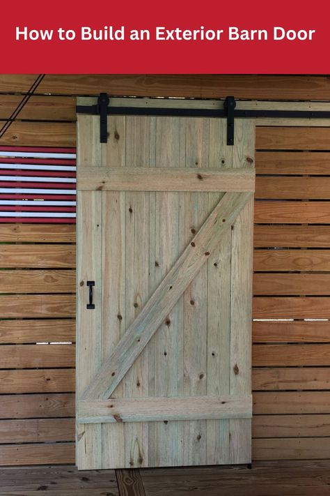 Building an Exterior Barn Door: Step-by-Step Guide - DIY Home Improvement Blog Barn Doors On A Shed, Barn Door Patterns, Barn Door Shutters Exterior, Door Design Outdoor, Diy Exterior Barn Door, Shiplap Barn Door, Outdoor Barn Doors, Barn Door Diy, Exterior Barn Door