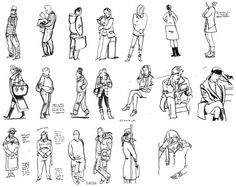 people sketches - simple expressive line drawings Silhouette Sketch, Urban People, Architecture People, Sketches Of People, Sketching Techniques, Cartoon People, Figure Sketching, Urban Sketchers, Watercolor Paintings Tutorials